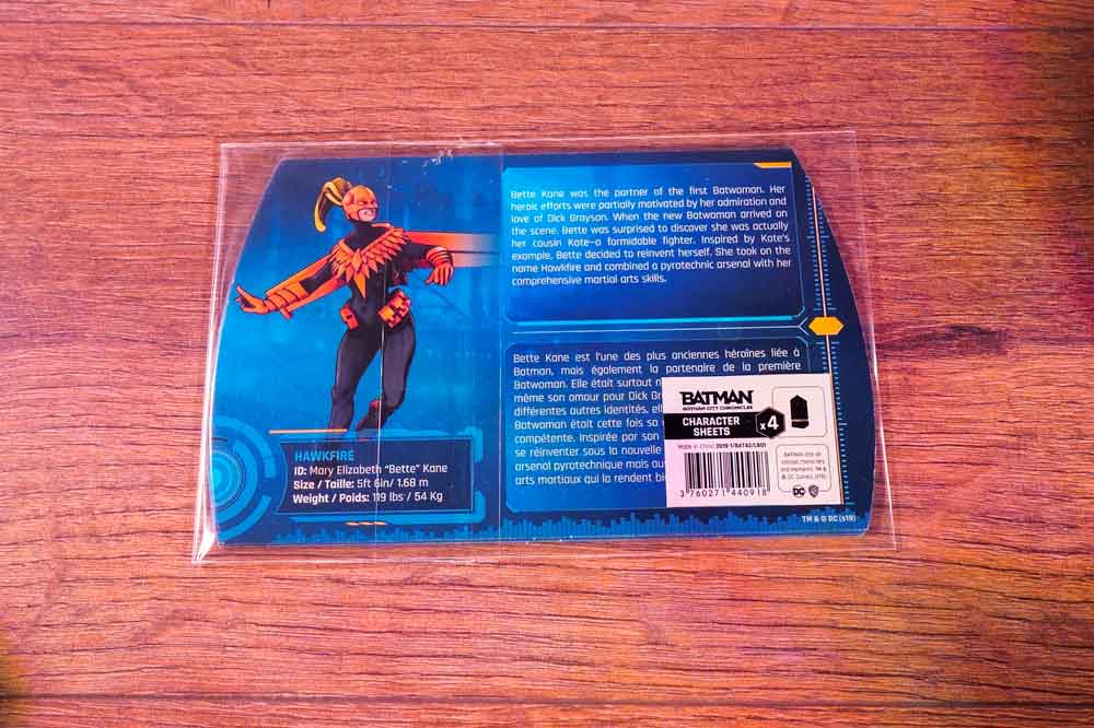 Batman: Gotham City Chronicles – Character Sheets x4 (Hero Reference Pack • Monolith Board Games)