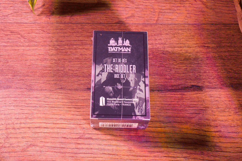 Batman: Gotham City Chronicles – The Roleplaying Game – Riddler Dice Set – Kickstarter Edition (Monolith Board Games)