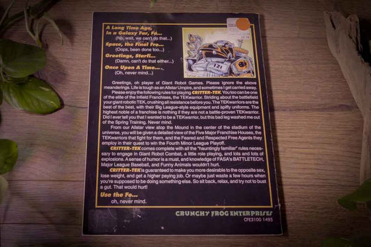 Critter-Tek: Giant Robot Combat in a Universe Gone Fuzzy (1994 • Softcover)