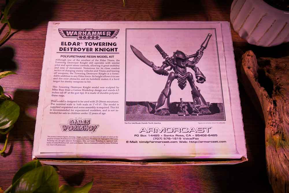 The Armorcast Eldar Towering Destroyer Knight: A Rare Relic from the Dawn of 40K Titans