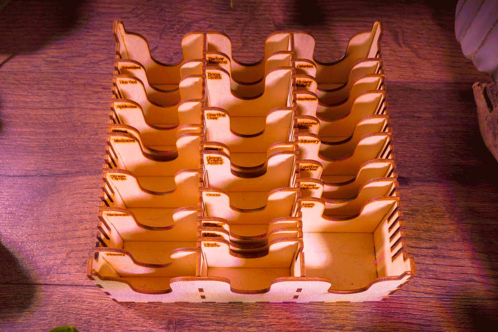 Kingdom Death: Monster – Laser-Cut Wood Gear Card Organizer Tray (Kickstarter Backer Accessory)