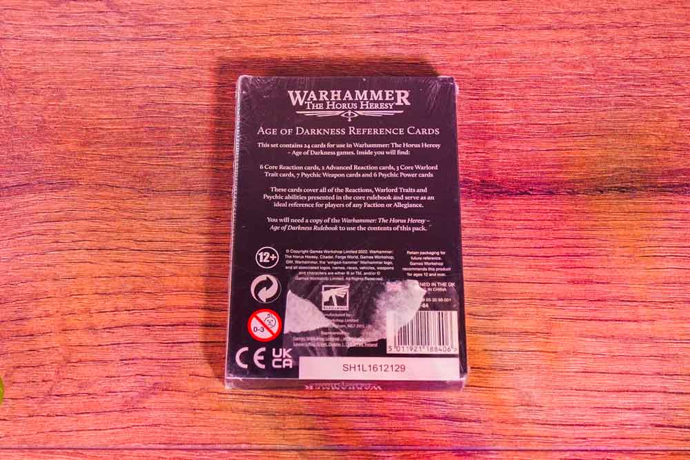 Warhammer: The Horus Heresy – Age of Darkness Reference Cards (Games Workshop)