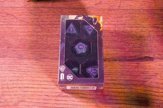 Batman: Gotham City Chronicles – The Roleplaying Game – Riddler Dice Set – Kickstarter Edition (Monolith Board Games)