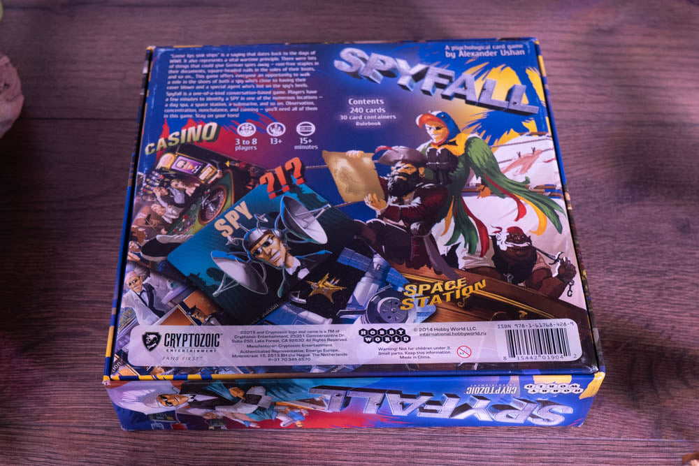 Spyfall - Social Deduction Party Card Game (Cryptozoic / Hobby World, 2015)
