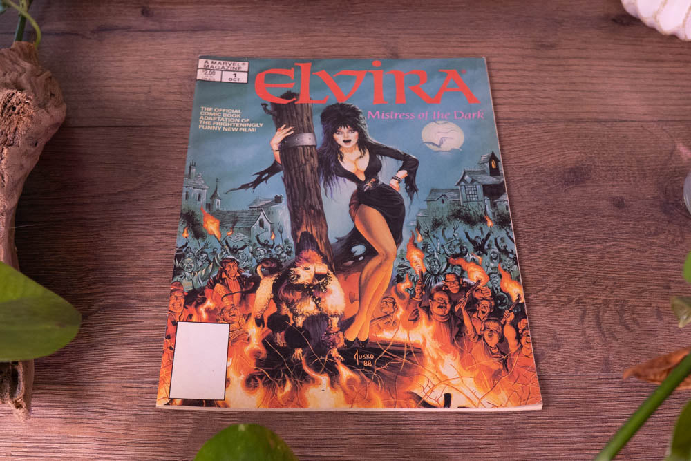 Elvira: Mistress of the Dark #1 - Marvel Magazine Movie Adaptation (1988, Joe Jusko Cover)